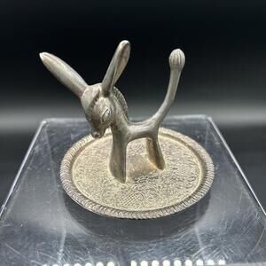 Vintage Seba Silver Plated Donkey Ring Holder 1960s